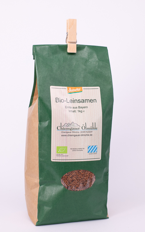 Produktbild: Bio-Leinsamen 1kg - Demeter